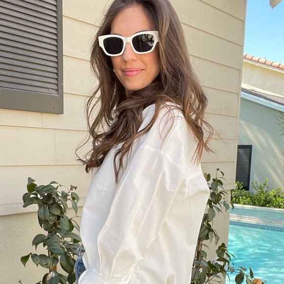 Celine White sunglasses, with case. Worn twice - Picture 2 of 3